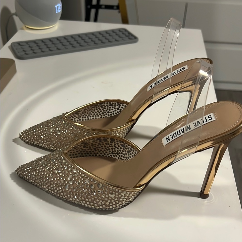 Gold Rhinestone Stilletos - Picture 6 of 6